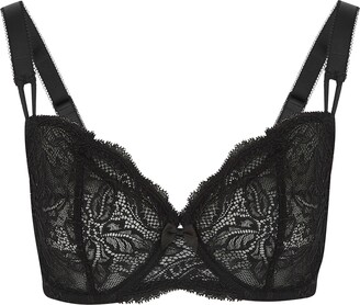 Simone Perele Eden Black Lace Half Cup Bra - ShopStyle
