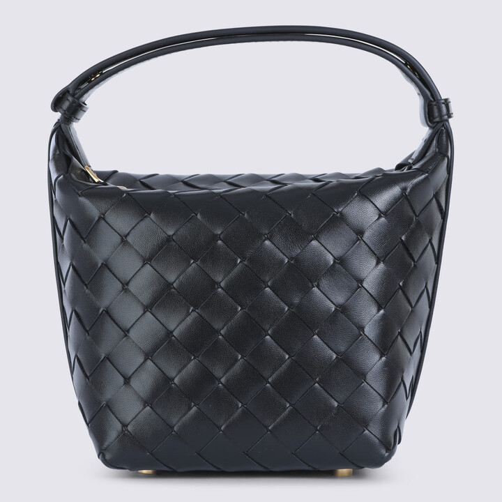 Bottega Veneta Black Leather Candy Wallace Pouches