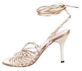 Thumbnail for your product : Gucci Leather Wrap-Around Sandals