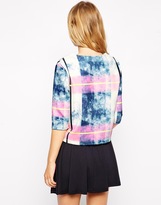 Thumbnail for your product : ASOS Top with Watercolour Check Print