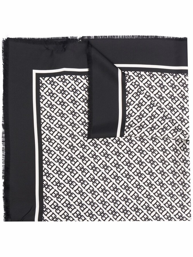 Black And White Striped Silk Scarf | Shop the world's largest 