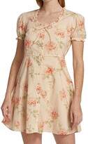 Thumbnail for your product : R 13 Floral Print Babydoll Dress