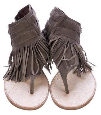 Juicy Couture Suede Fringe Sandals