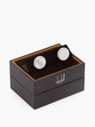 Dunhill Mother-of-pearl & Rhodium-plated Silver Cufflinks - Silver
