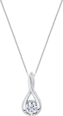 Sirena Lab Grown Diamond Knot Pendant Necklace 1 2 Ct. T.W. In 14k White Or Yellow Gold