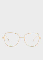 Thumbnail for your product : Paul Smith Shiny Gold 'Davis' Spectacles