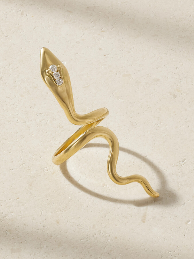Ileana Makri Cobra 18-karat Gold Diamond Ring - 6
