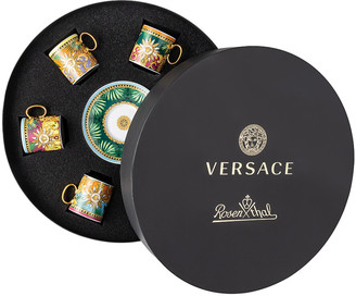 Versace Home Jungle Animal Espresso Cup and Saucer - Set of 6