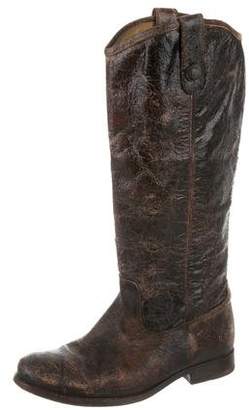 Frye Distressed Knee-High Boots