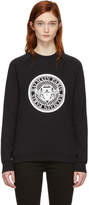 Balmain Black Coin Logo Sweatshirt 