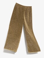 Thumbnail for your product : Oséree Kids Lurex Glitter Straight-Leg Trousers