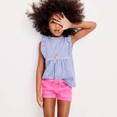 Thumbnail for your product : J.Crew Girls' ruffly top in stripe