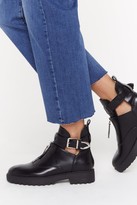 Thumbnail for your product : Nasty Gal Womens Kick 'Em Into Touch Faux Leather Biker Boot - Black - 3