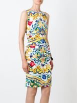 Thumbnail for your product : Dolce & Gabbana Majolica print fitted dress
