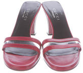 Thumbnail for your product : Gucci PVC-Trimmed Slide Sandals