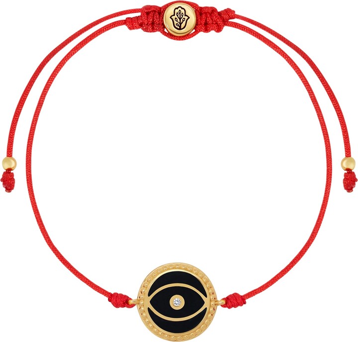 Karma and Luck Stabilizing Energy Black Onyx Evil Eye Red String Bracelet