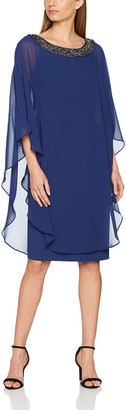 gina bacconi cynthia crepe and chiffon dress