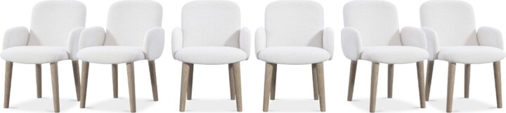 Bernhardt 6-Pc. Loggia Arm Chair Set - Medium Brown White