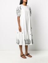 Thumbnail for your product : Tory Burch Paisley Embroidery Tiered Dress