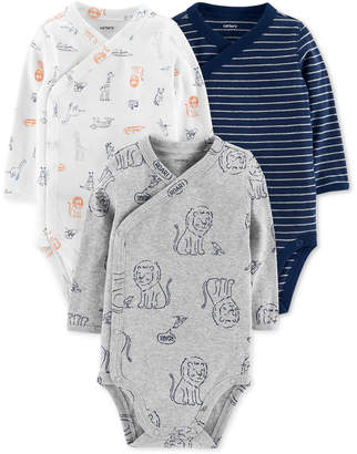 Carter's Carter Baby Boys 3-Pack Printed Cotton Bodysuits