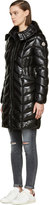Thumbnail for your product : Moncler Black Glossy Chevron Quilted Belloy Coat