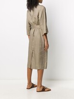 Thumbnail for your product : Loro Piana Belted Linen Midi Dress
