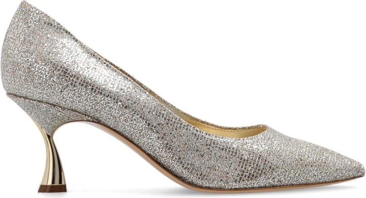 Casadei Glistening Pointed-toe Pumps