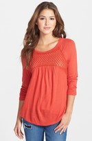 Thumbnail for your product : Lucky Brand Lace Yoke Top