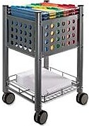 Vertiflex Sidekick Metal Mobile File Cart with Lockable Wheels, Gray (VRTVF52002)