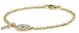 Thumbnail for your product : David Yurman Cable Collectibles Lock Bracelet with Diamonds in Gold