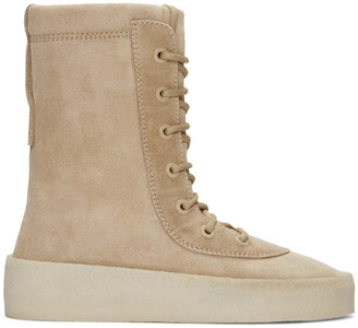Yeezy Taupe Crepe Boots