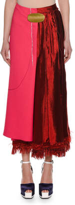 Marni Bi-Fabric A-Line Midi Skirt