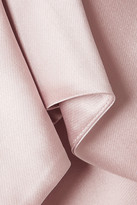 Thumbnail for your product : Brandon Maxwell Bow-embellished Satin-twill Halterneck Top