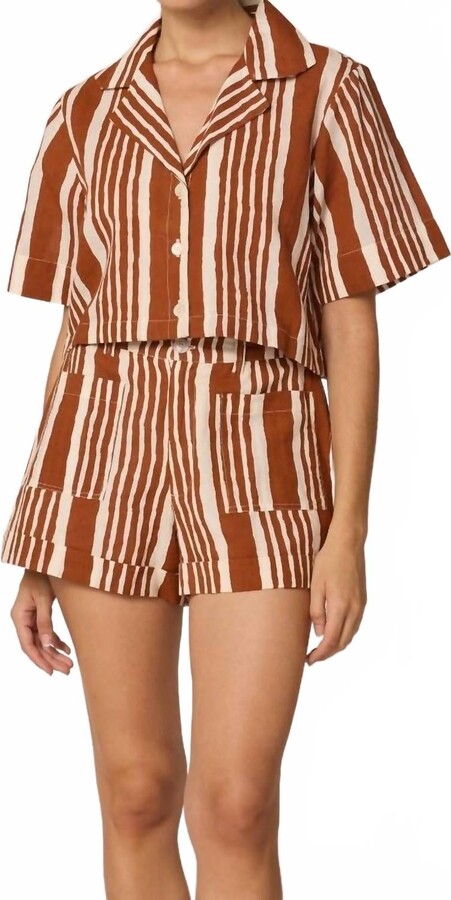 Cleobella Niko Short In Vecchio Stripe