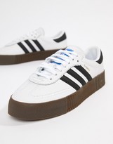 Thumbnail for your product : adidas white and black Samba Rose trainers