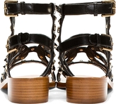 Thumbnail for your product : Dolce & Gabbana Black Leather Embellished Sandals