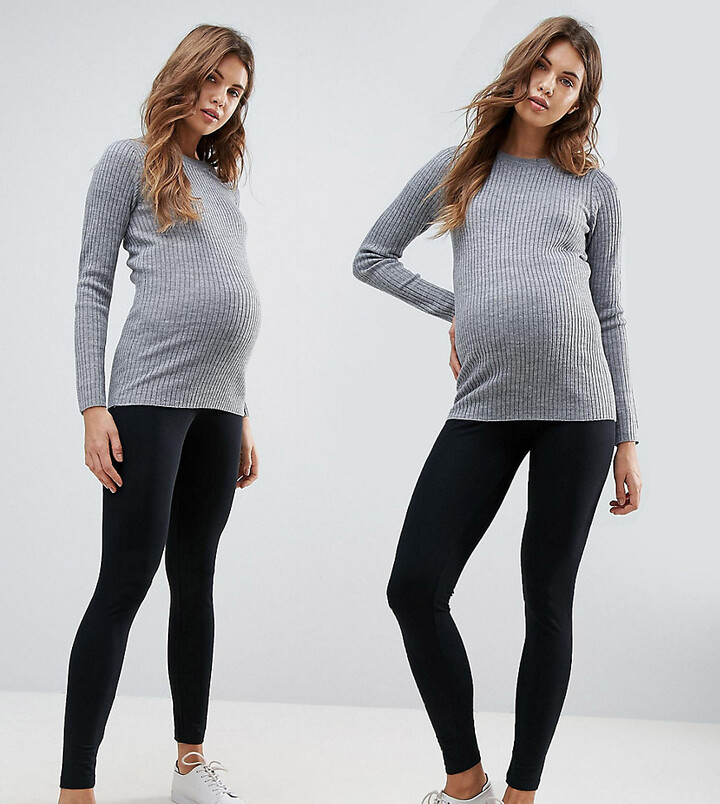 Mama Licious Mamalicious Maternity 2 pack leggings in black - MULTI -  ShopStyle