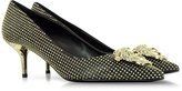 Thumbnail for your product : Versace Black Golden Stud Palazzo Low-heel Pump