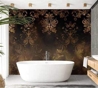 Bloomsbury Market Peel & Stick Wall Mural - Baroque Ornaments Retro Motif