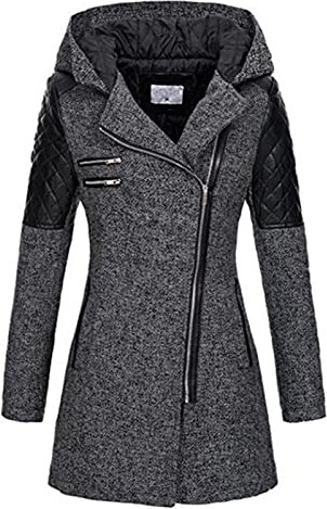 gray wool jacket womens
