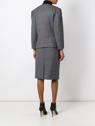 Louis Feraud Pre Owned Tweed Skirt Suit