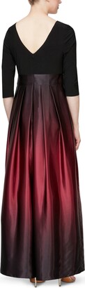 SL Fashions Petite Ombre Satin Gown
