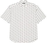 Thumbnail for your product : Balenciaga Short Sleeve Large Fit Shirt in White,Stripes