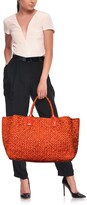 Thumbnail for your product : Bottega Veneta Orange Intrecciato Leather Large Cabat Tote