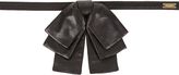 Thumbnail for your product : Saint Laurent Leather Triple Bow Tie-Black