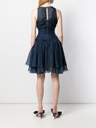 Chanel Pre Owned Gathered Bustier Dress