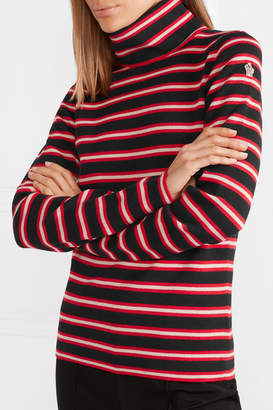 Moncler Genius - 3 Grenoble Striped Stretch Wool-blend Turtleneck Top - Red