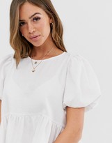 Thumbnail for your product : ASOS DESIGN linen smock top