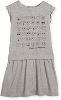 Thumbnail for your product : Karl Lagerfeld Paris Faces of Choupette Jersey Dress, Gray, Size 12-16