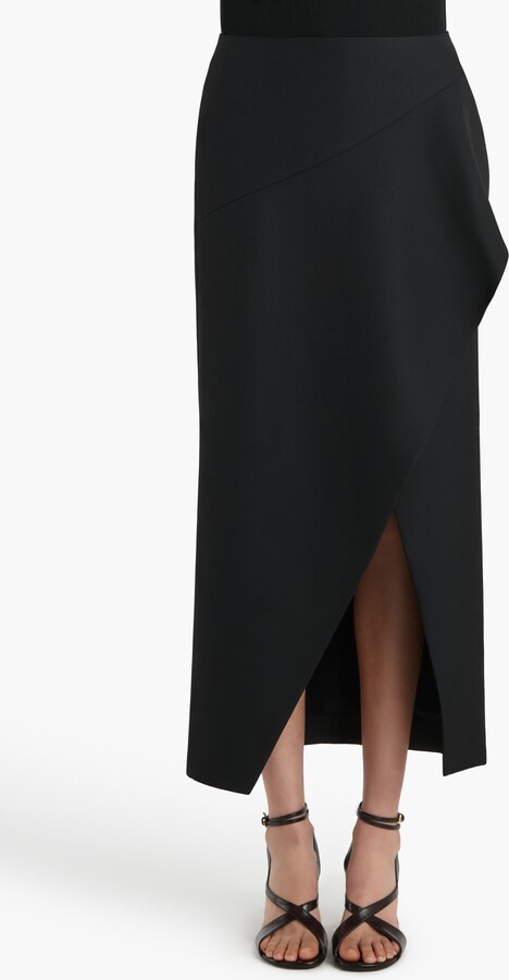 KHAITE Jaia Asymmetric Wool Skirt